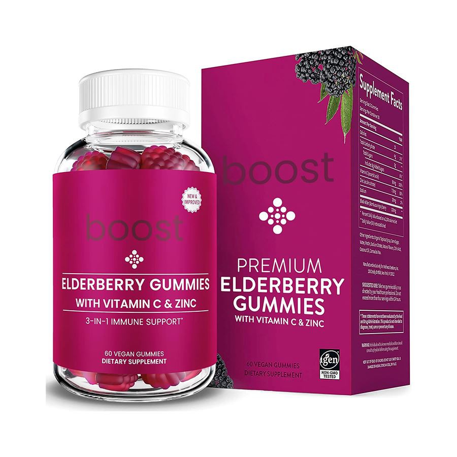 Boost 3 minn 1 Elderberry Gummies: Appoġġ immuni kuljum għal familja vibranti u b'saħħitha