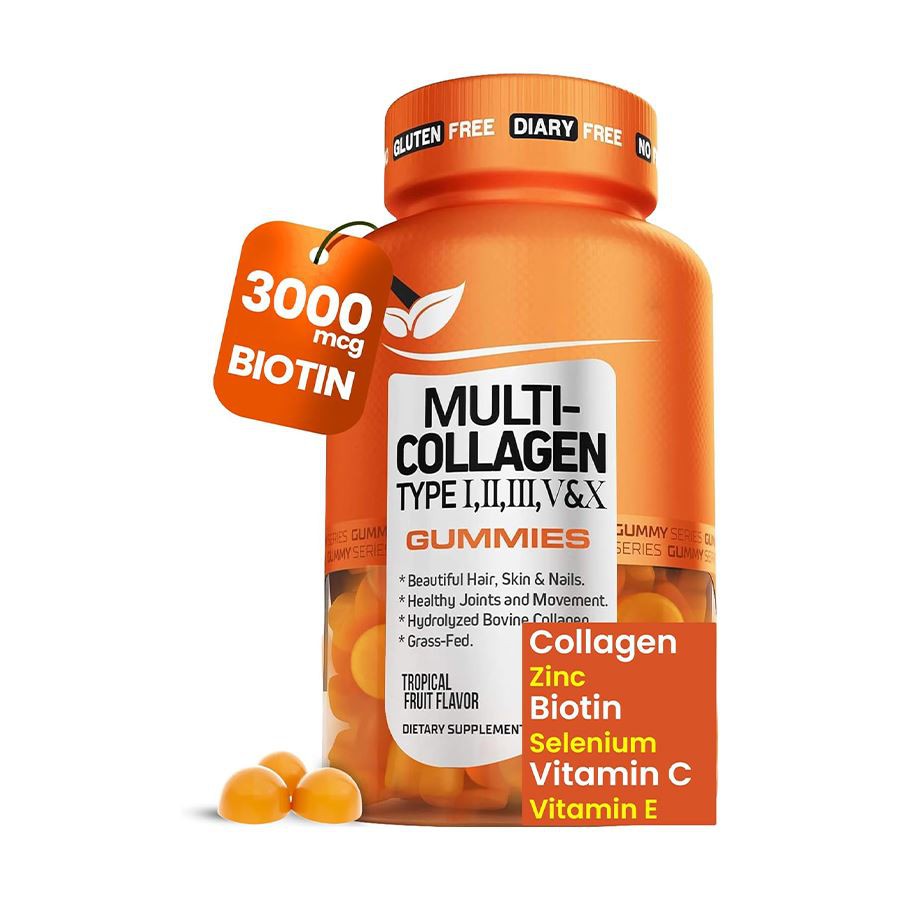 Multi - Collagen tat-Tip I, II, III, V, X Gummies Appoġġ Konġunt tas-Sbuħija Pruvat Klinikament