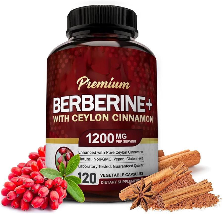Premium Berberine bil-formula ta 'azzjoni doppja ta' Ceylon Cinnamon Natur