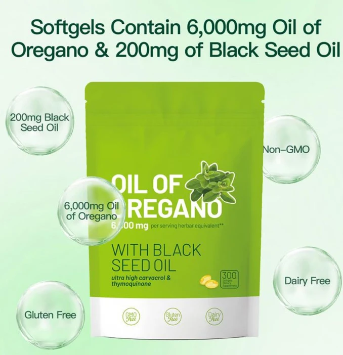 2 in 1 Oil Of Oregano Black Seed Oil Softgels