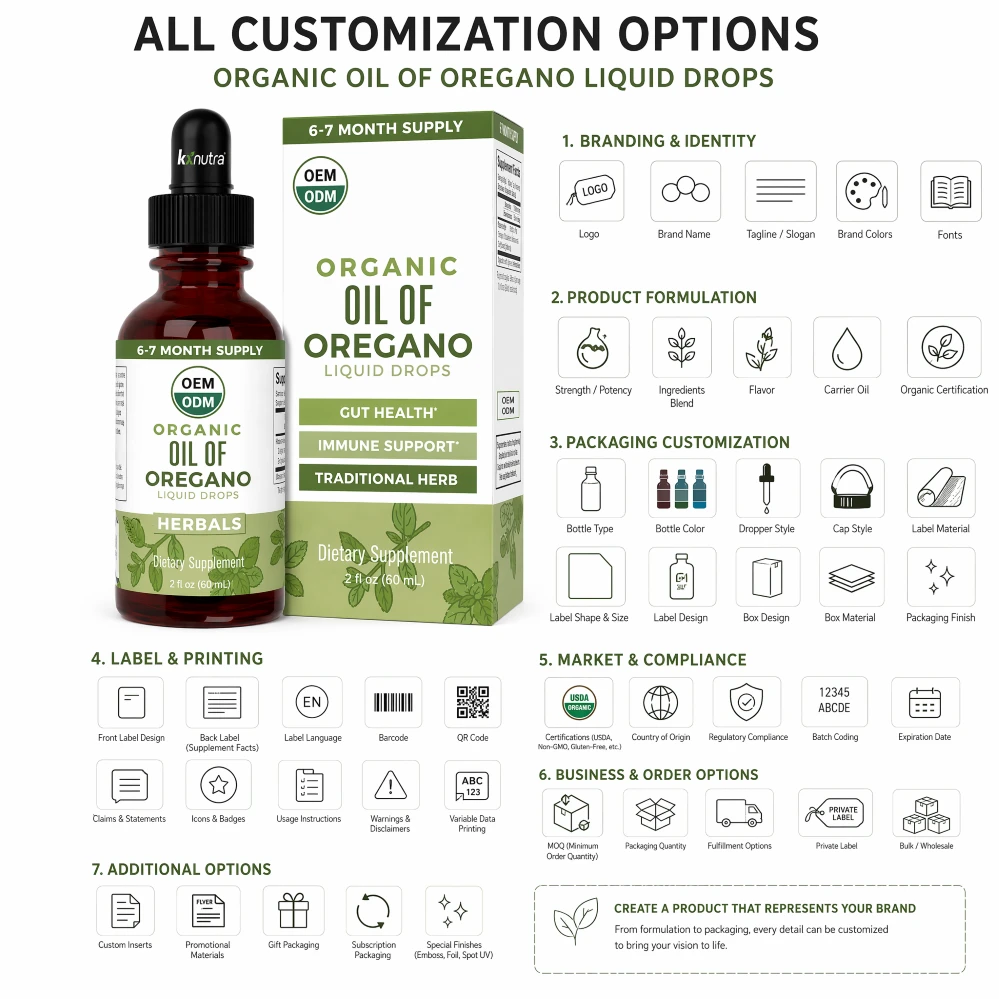 Organic Oil Of Oregano Liquid Drops
