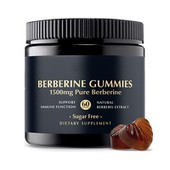 Berberine Gummies 1500mg Estratt tal-Berberis tal-Ħimalaja Pura għall-Appoġġ Immuni tal-Benessità Olistika Blueberry Flavor, mingħajr zokkor