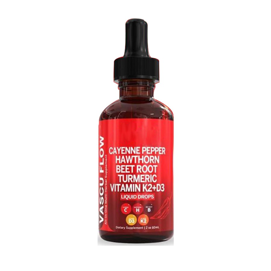 VascuFlow All in One Natural Support For Vascular Heart Health Liquid Drops